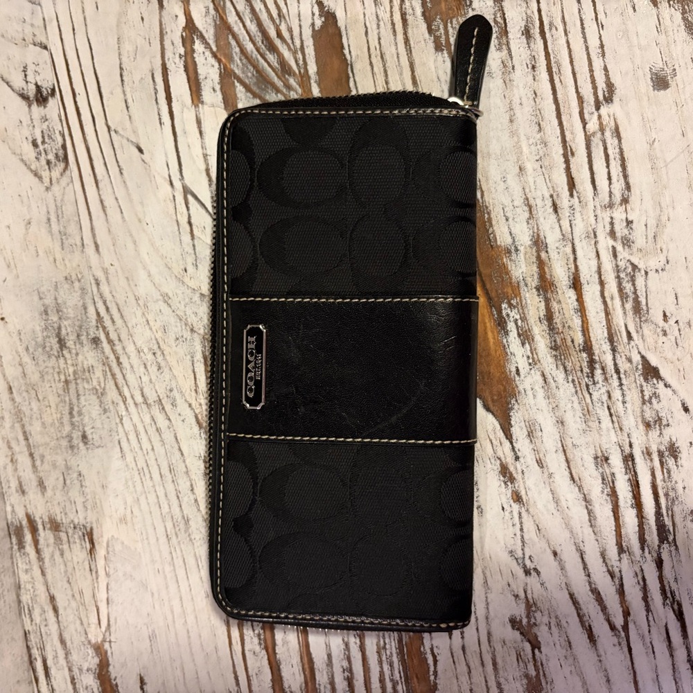 Coach Signature Black Phone Case
